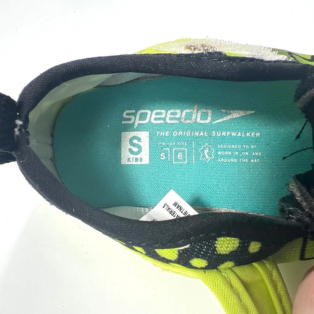 Speedo Kids Original Surfwalker Water Shoes Dinosaur Green‎ Size 5/6 Beach